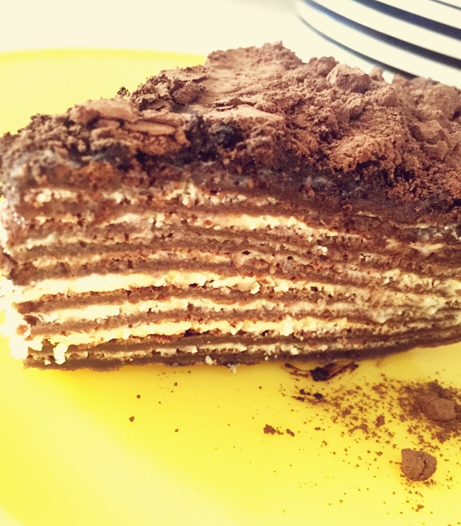 媲美Awfully Chocolate 的巧克力千層蛋糕的做法 步骤3