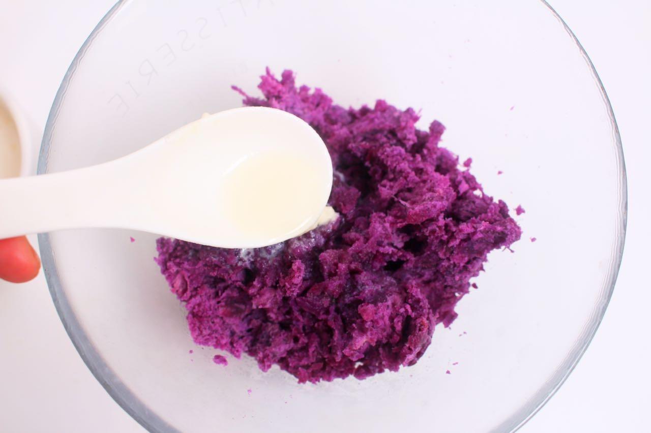 紫薯乳酪球－簡單好吃又補鈣的網紅小甜點的做法 步骤4