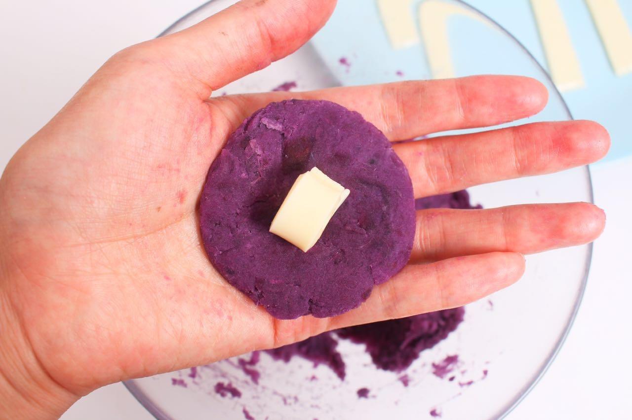 紫薯乳酪球－簡單好吃又補鈣的網紅小甜點的做法 步骤7