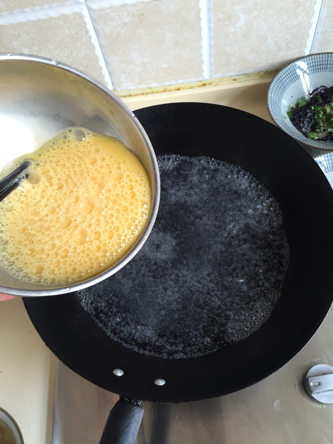 快手紫菜雞蛋湯的做法 步骤4