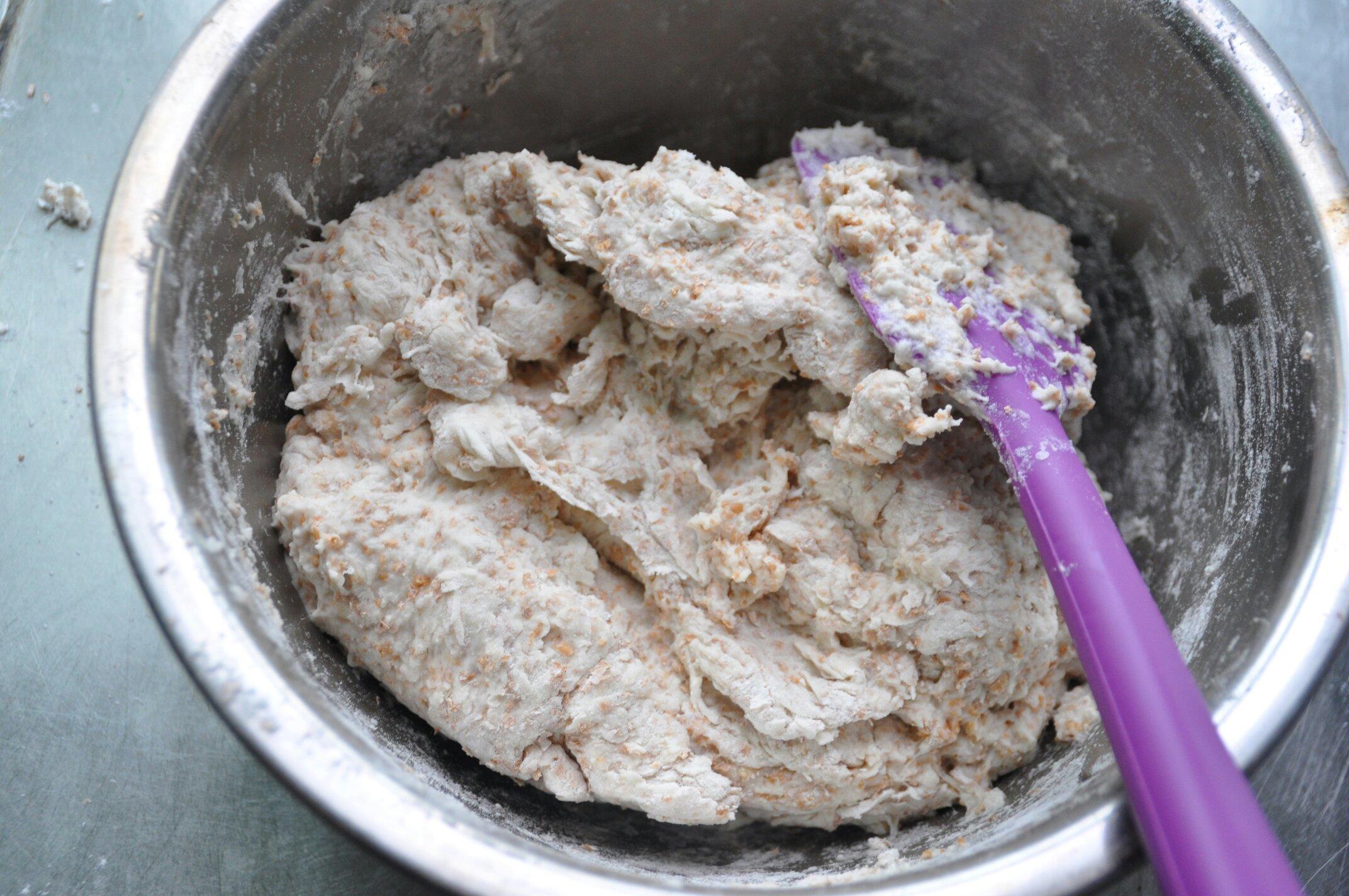 【古早味】豆沙肉松全麥軟歐包的做法 步骤3