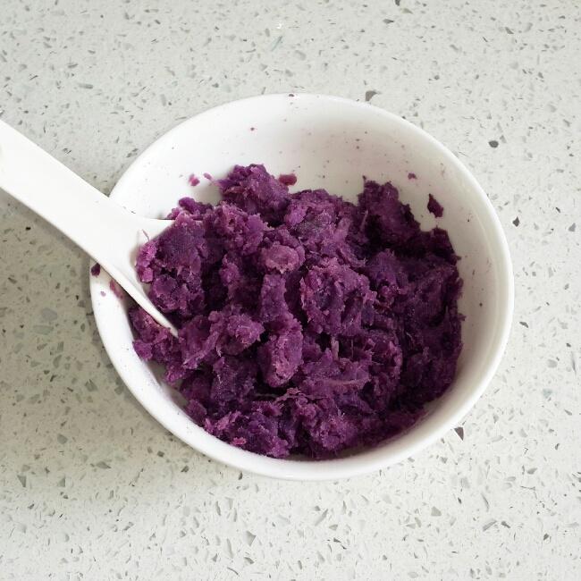 無油全麥紫薯西多士（快手健康早餐）的做法 步骤3