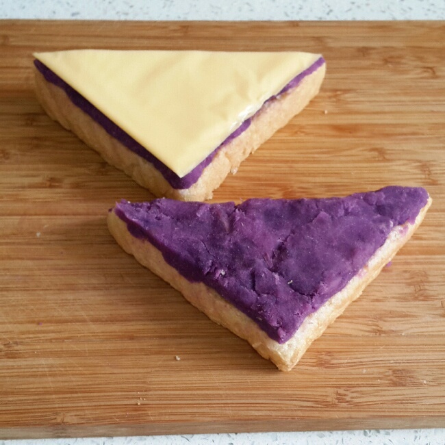 無油全麥紫薯西多士（快手健康早餐）的做法 步骤6