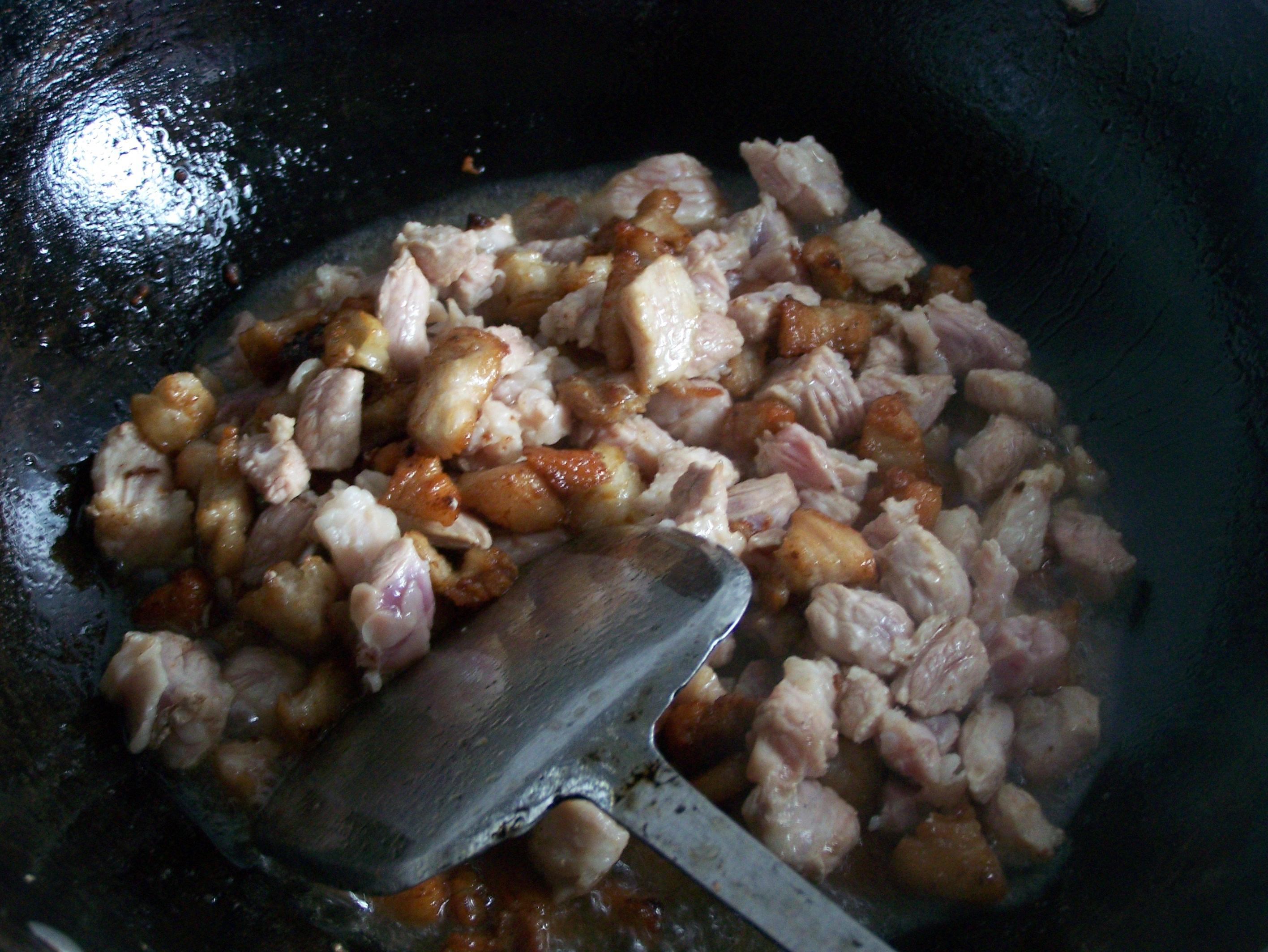【桔家吃食】幹扁豆燒肉。的做法 步骤4