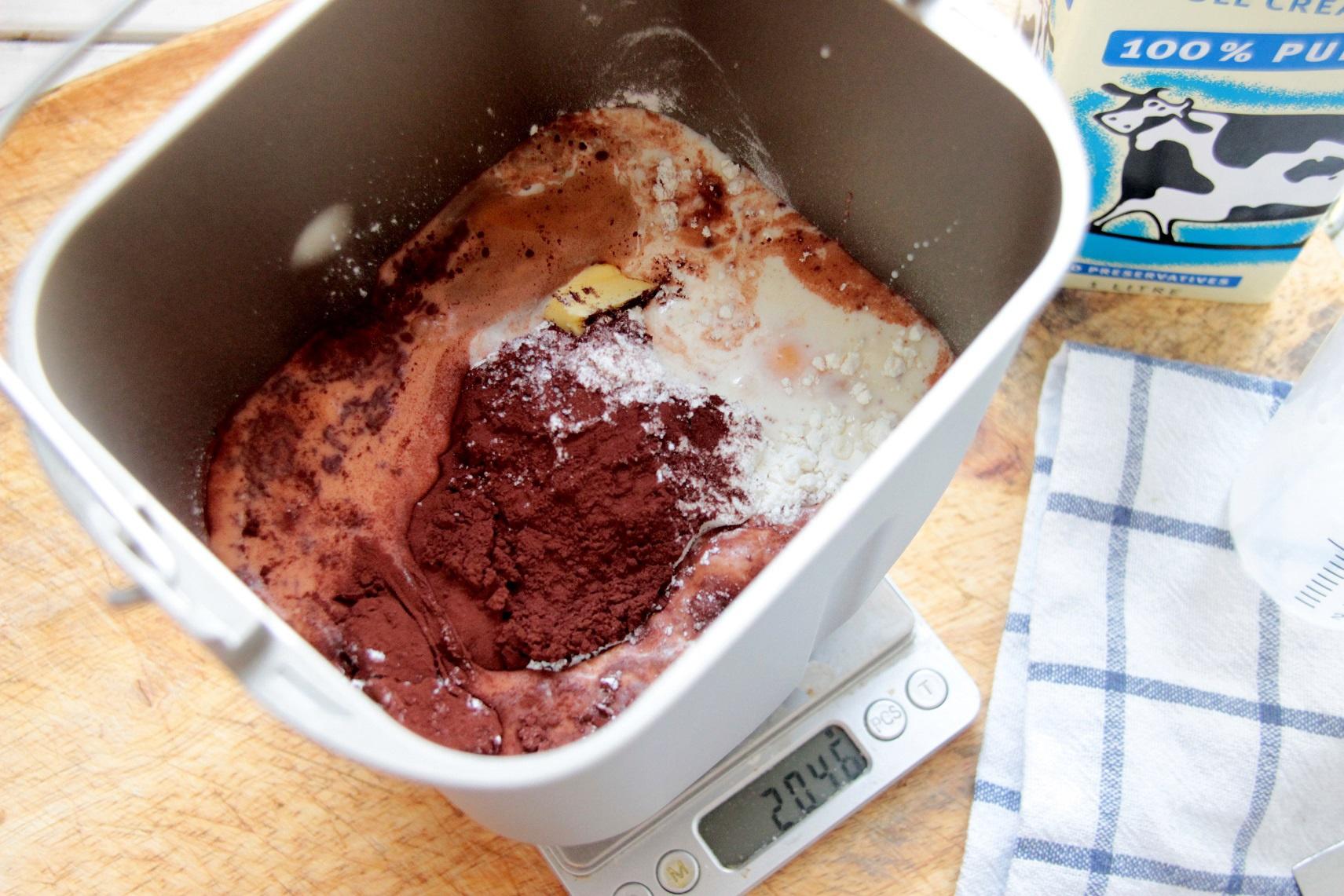 巧克力核桃吐司&莓果冰淇淋-松下/Panasonic麪包機版的做法 步骤1