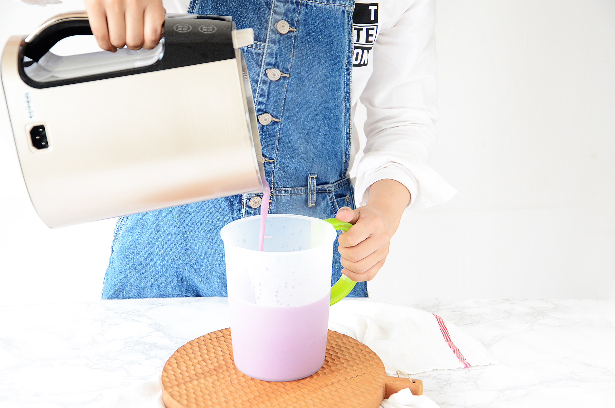 感受幸福從自制開始——紫薯燕麥豆漿的做法 步骤8