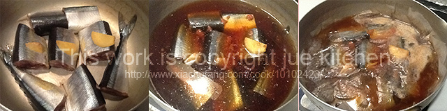 梅煮秋刀魚的做法 步骤3