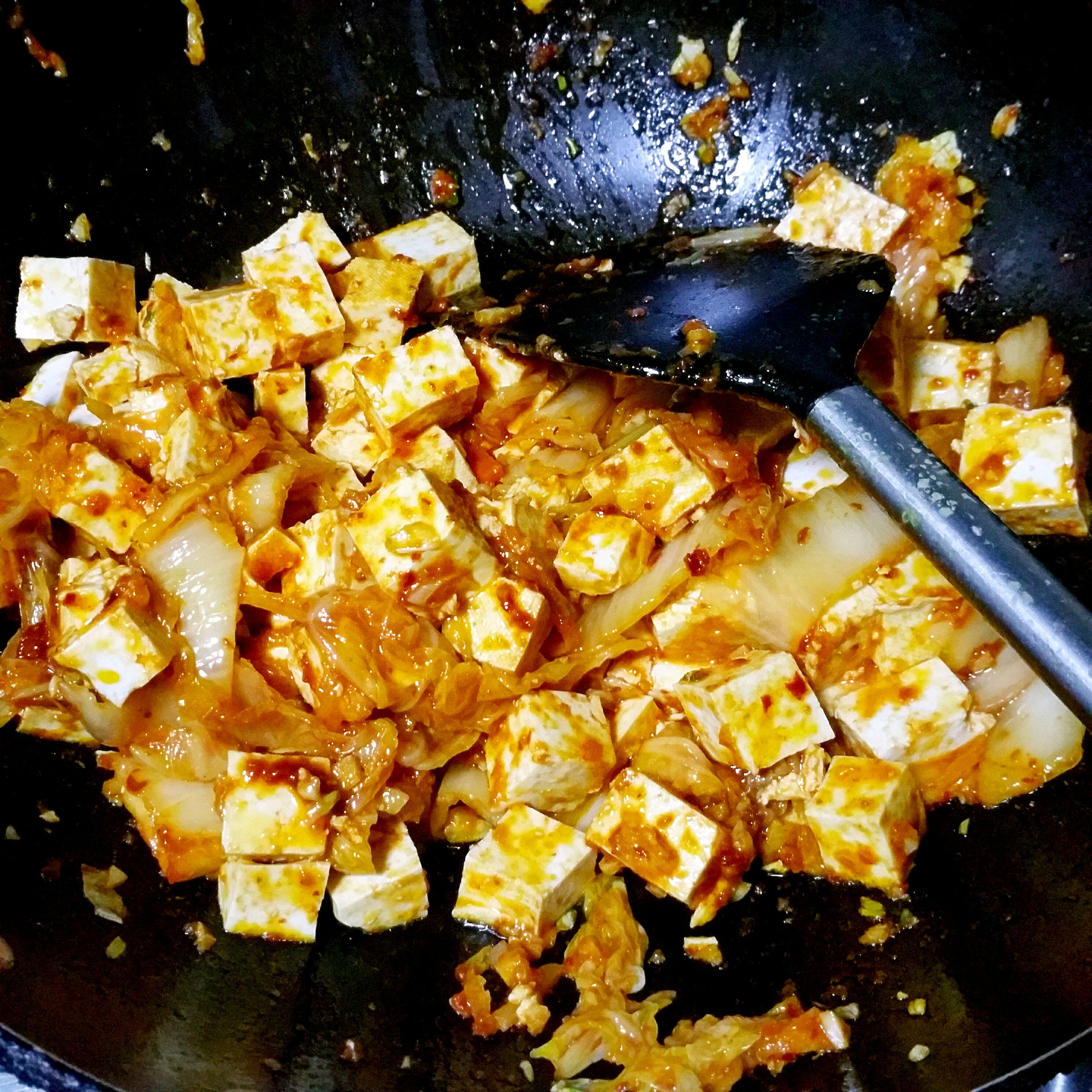 韓式辣白菜燒豆腐的做法 步骤4