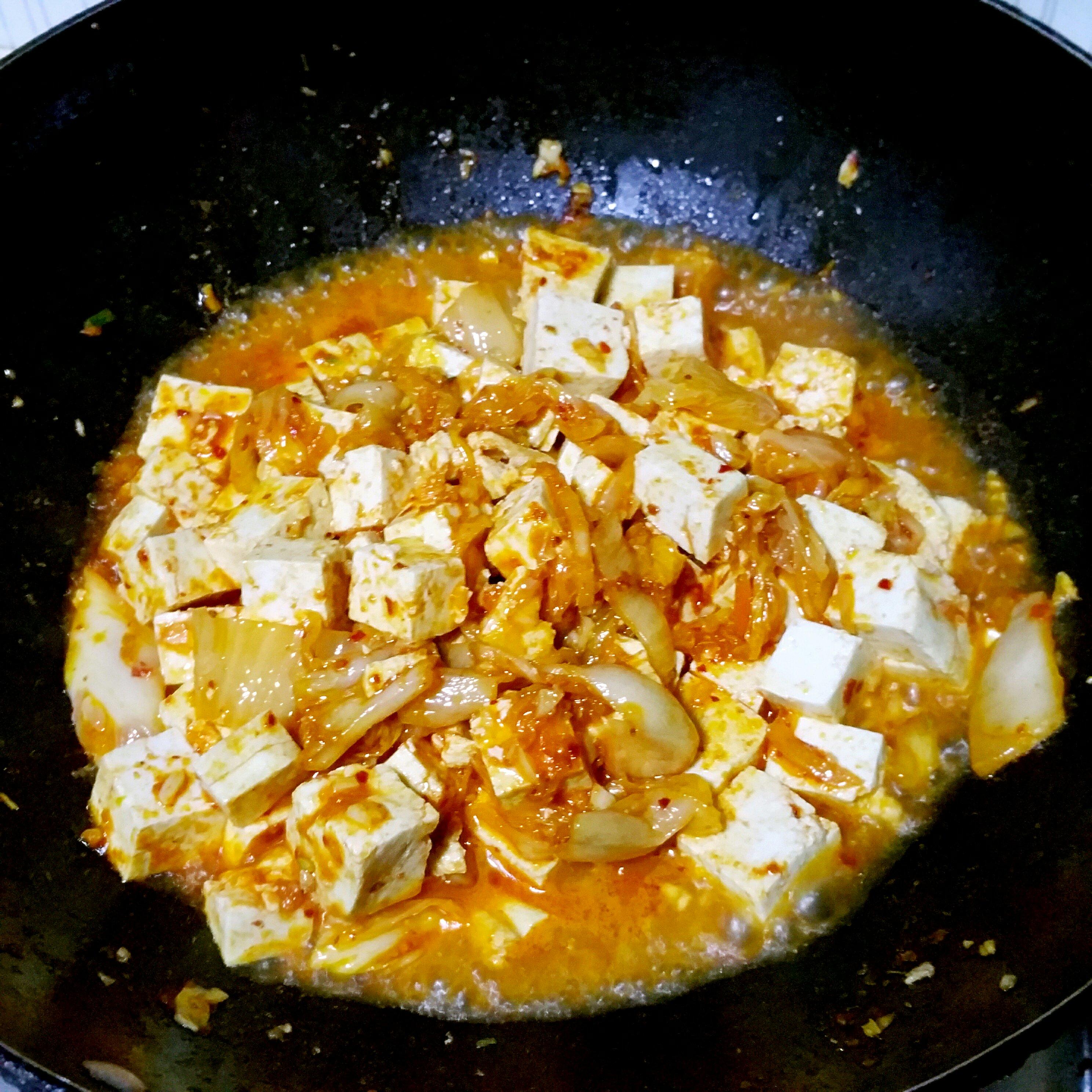韓式辣白菜燒豆腐的做法 步骤5