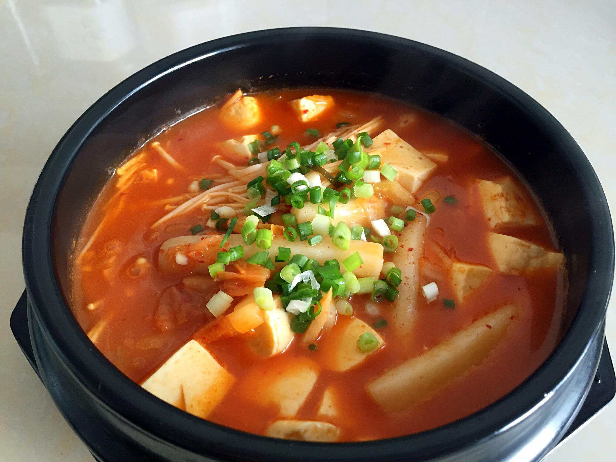 韓式泡菜豆腐煲的做法 步骤6