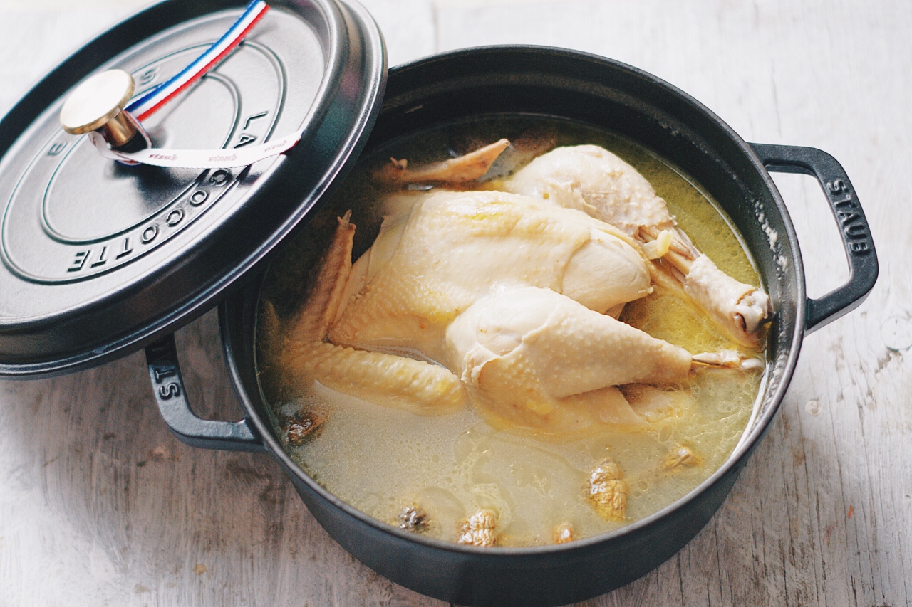 「雞」祥如意-姬松茸菌菇雞湯—Staub鑄鐵鍋的做法 步骤4