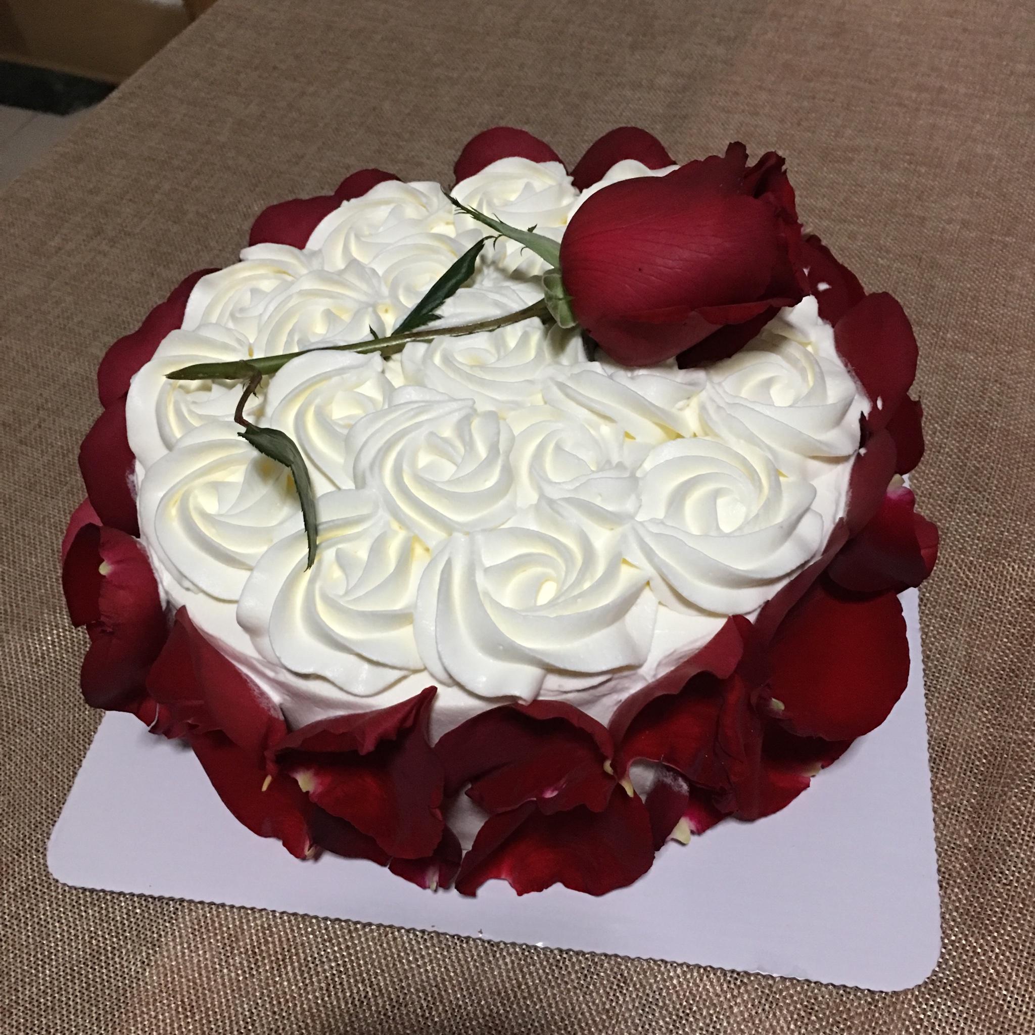 浪漫玫瑰花瓣蛋糕的做法 步骤15