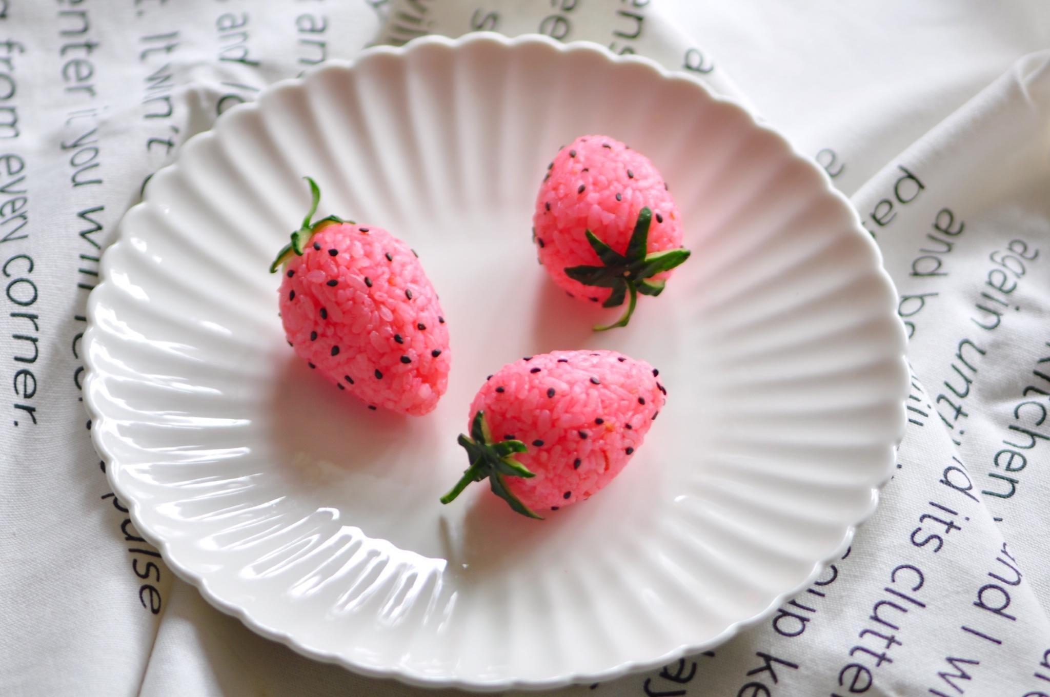 草莓飯糰的做法 步骤9