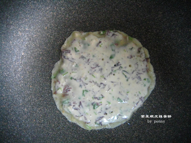 快手營養午餐-紫菜蝦皮雞蛋餅的做法 步骤4