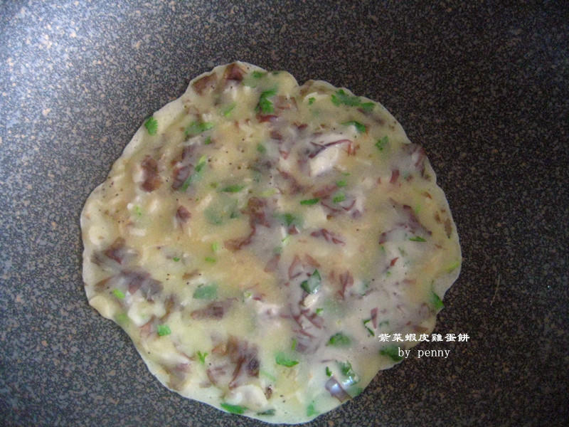 快手營養午餐-紫菜蝦皮雞蛋餅的做法 步骤5