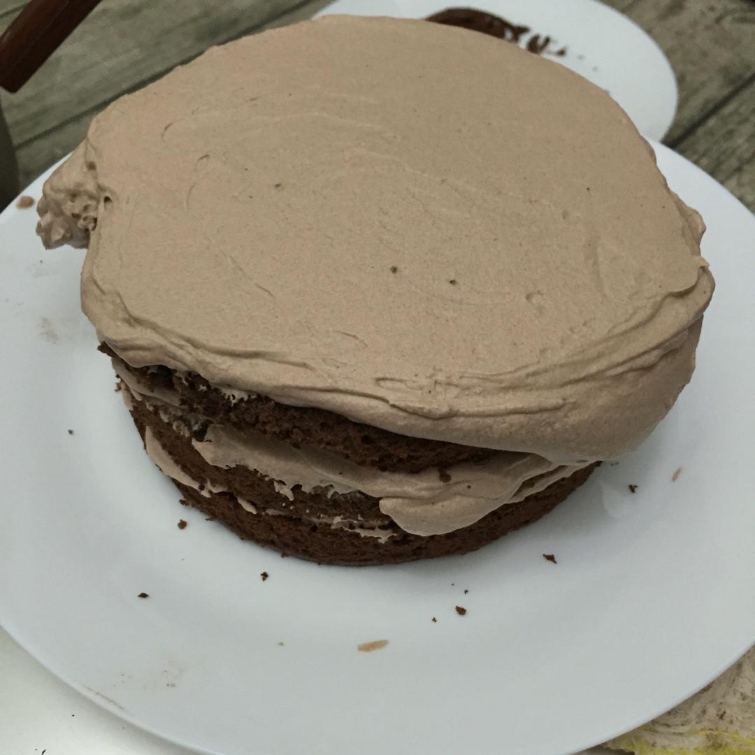 巧克力蛋糕➕巧克力抹面裝飾蛋糕（六寸）的做法 步骤1