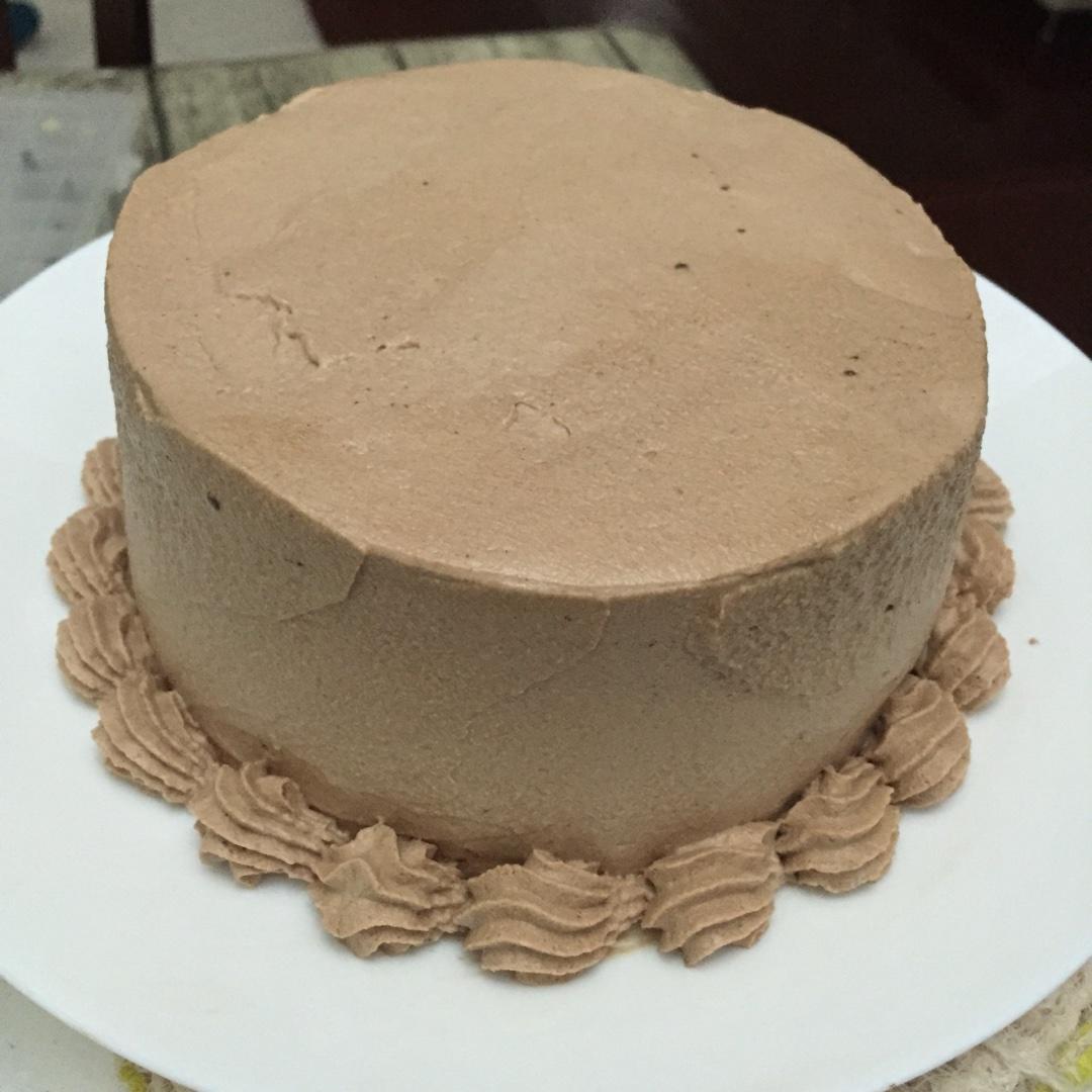 巧克力蛋糕➕巧克力抹面裝飾蛋糕（六寸）的做法 步骤3