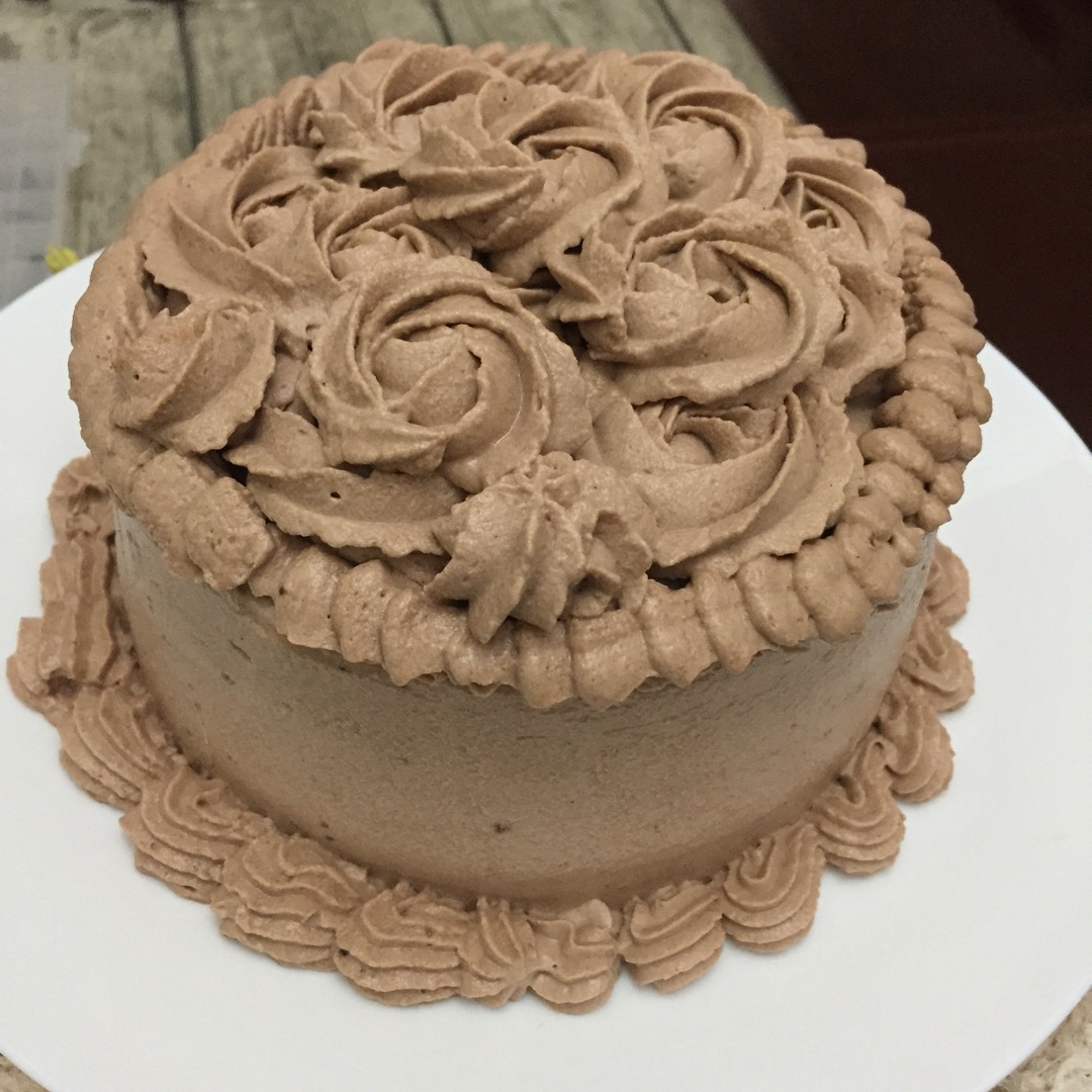 巧克力蛋糕➕巧克力抹面裝飾蛋糕（六寸）的做法 步骤5