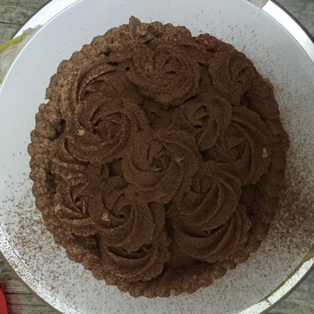 巧克力蛋糕➕巧克力抹面裝飾蛋糕（六寸）的做法 步骤6