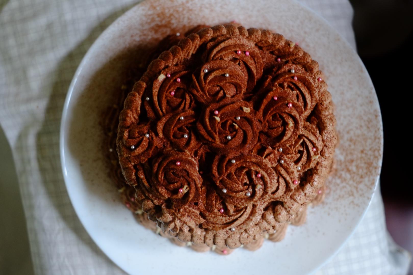 巧克力蛋糕➕巧克力抹面裝飾蛋糕（六寸）的做法 步骤7