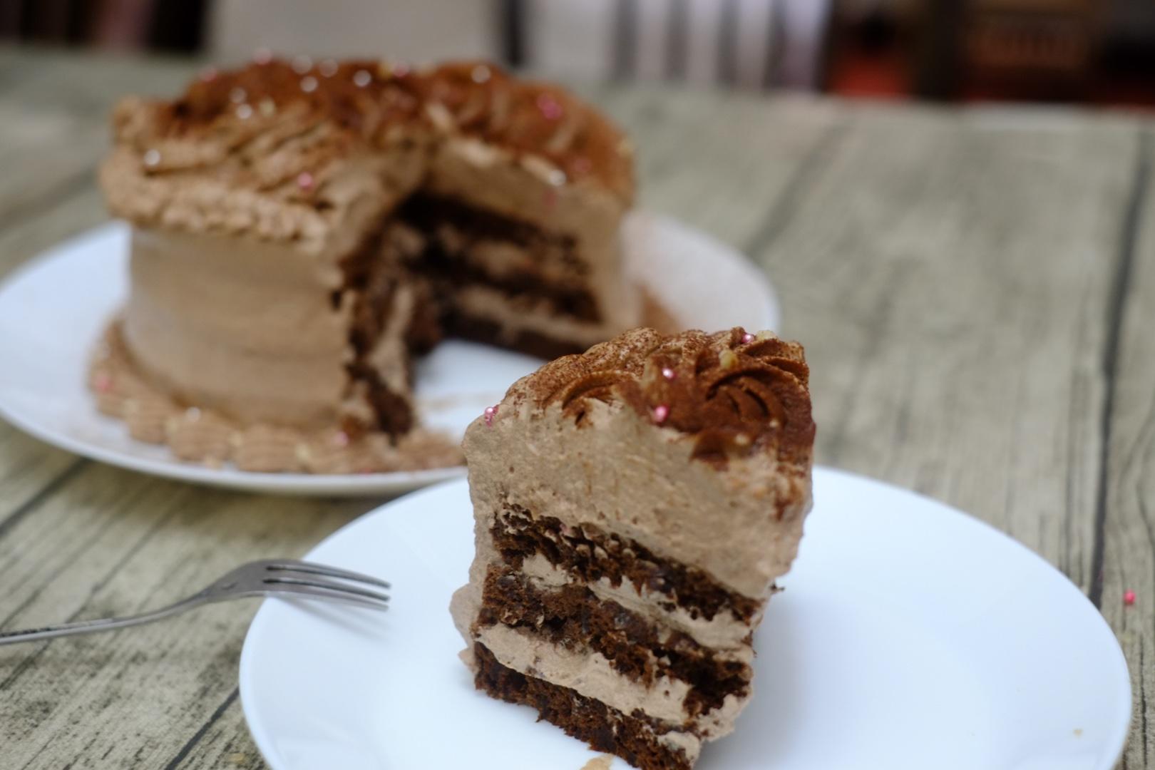 巧克力蛋糕➕巧克力抹面裝飾蛋糕（六寸）的做法 步骤8