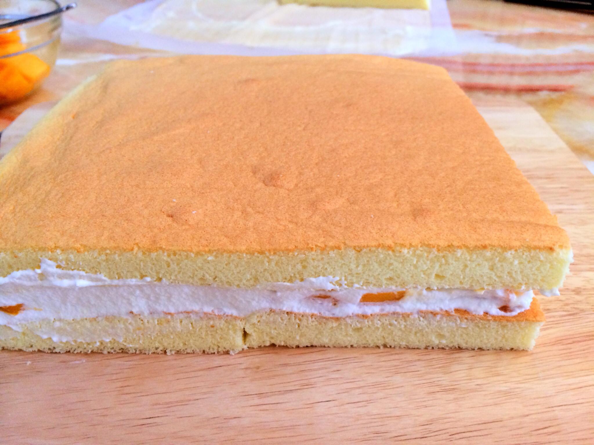 方形水果夾層蛋糕的做法 步骤12