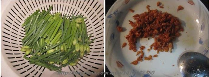 蝦米韭菜花的做法 步骤1