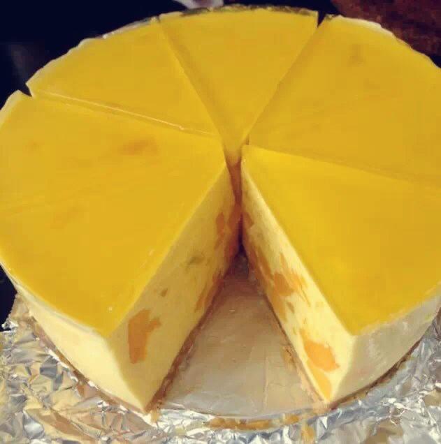 芒果芝士蛋糕（八寸）的做法 步骤9