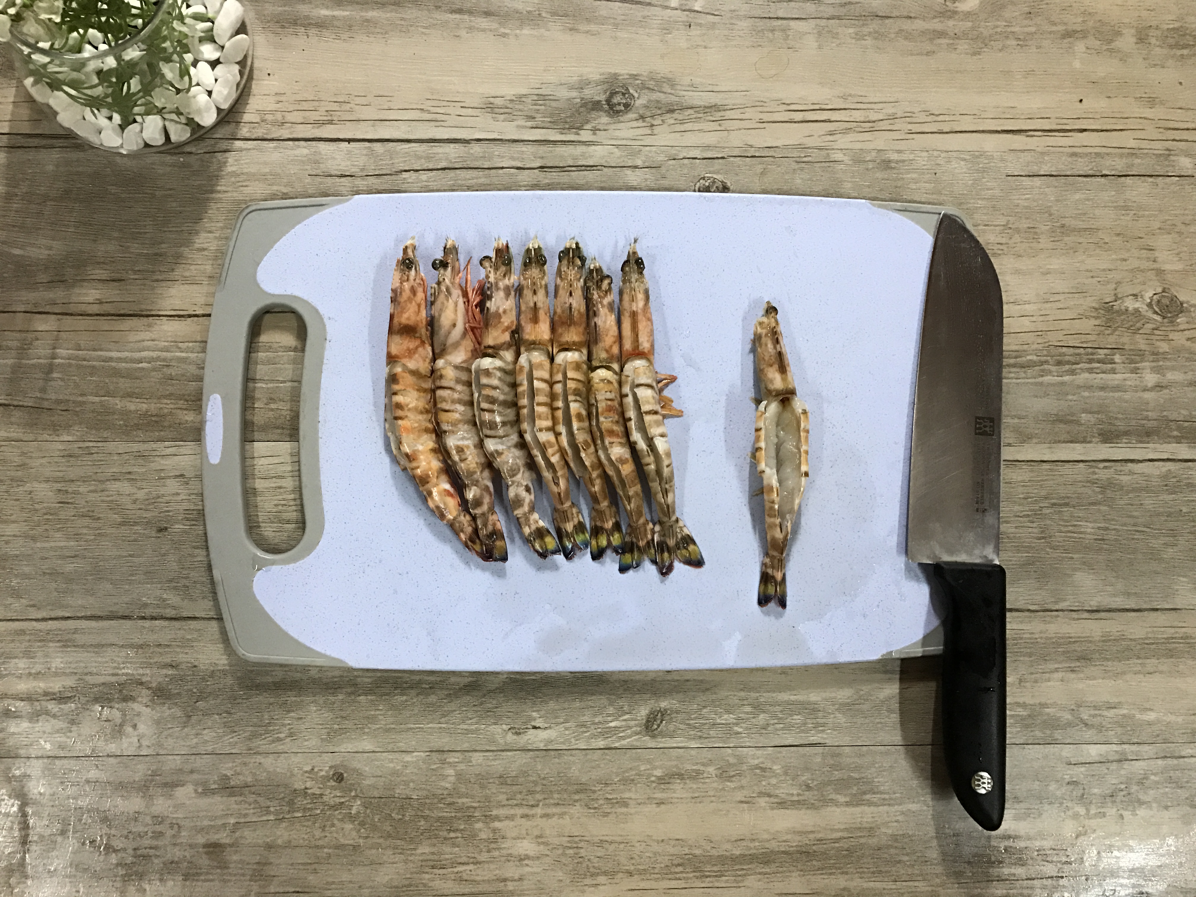 迷迭香芝士烤對蝦的做法 步骤1