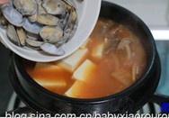豆腐花蛤泡菜鍋的做法 步骤10
