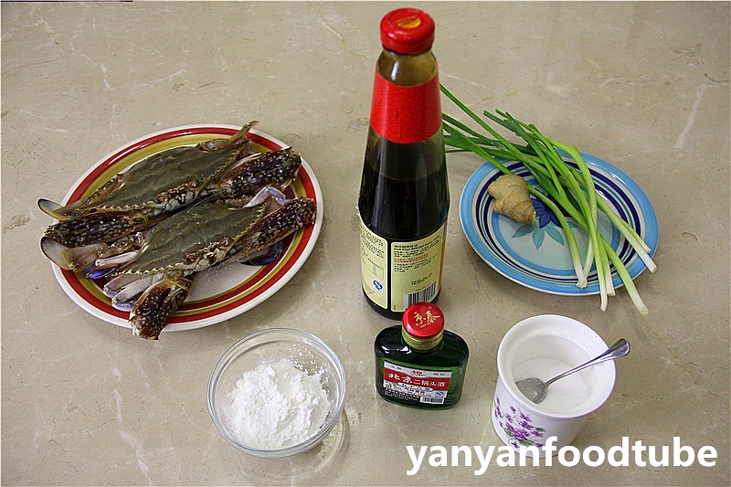 蔥姜炒蟹 Fried Crabs的做法 步骤1