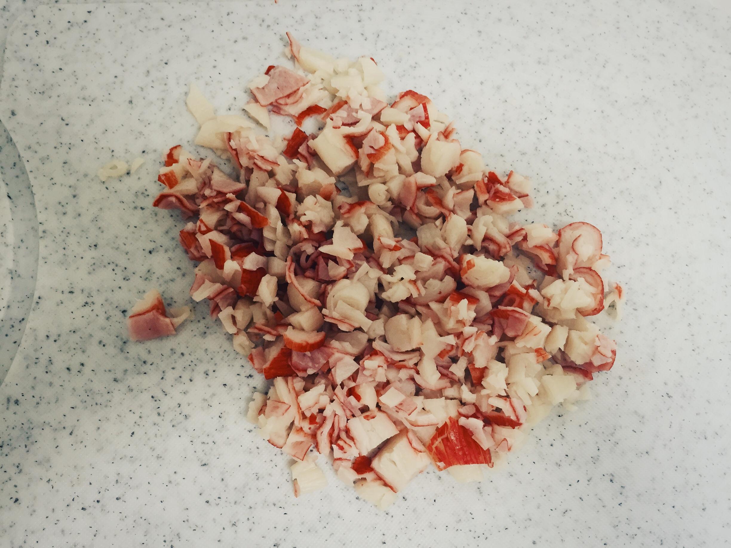 芥末蟹肉三角飯糰的做法 步骤2