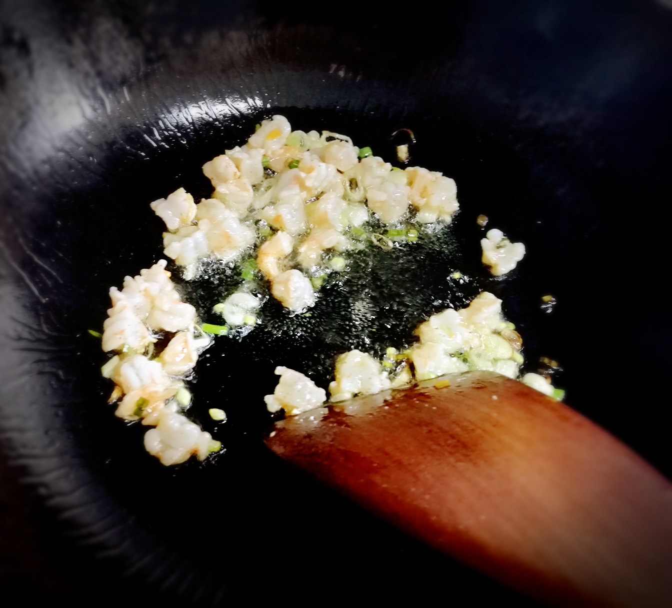 韭菜蝦仁雞蛋炒飯的做法 步骤6