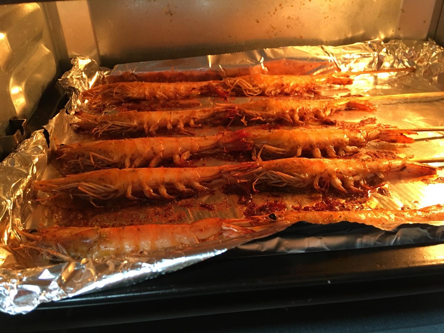 竹籤串串蝦的做法 步骤7