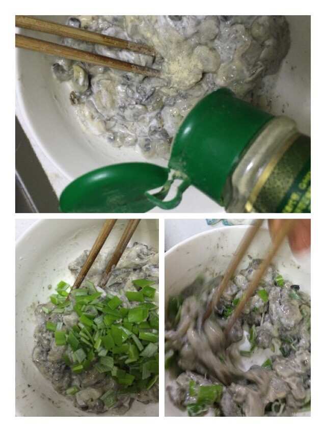 蛋煎海蠣子的做法 步骤3