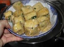 韭菜火腿釀油豆腐的做法 步骤8