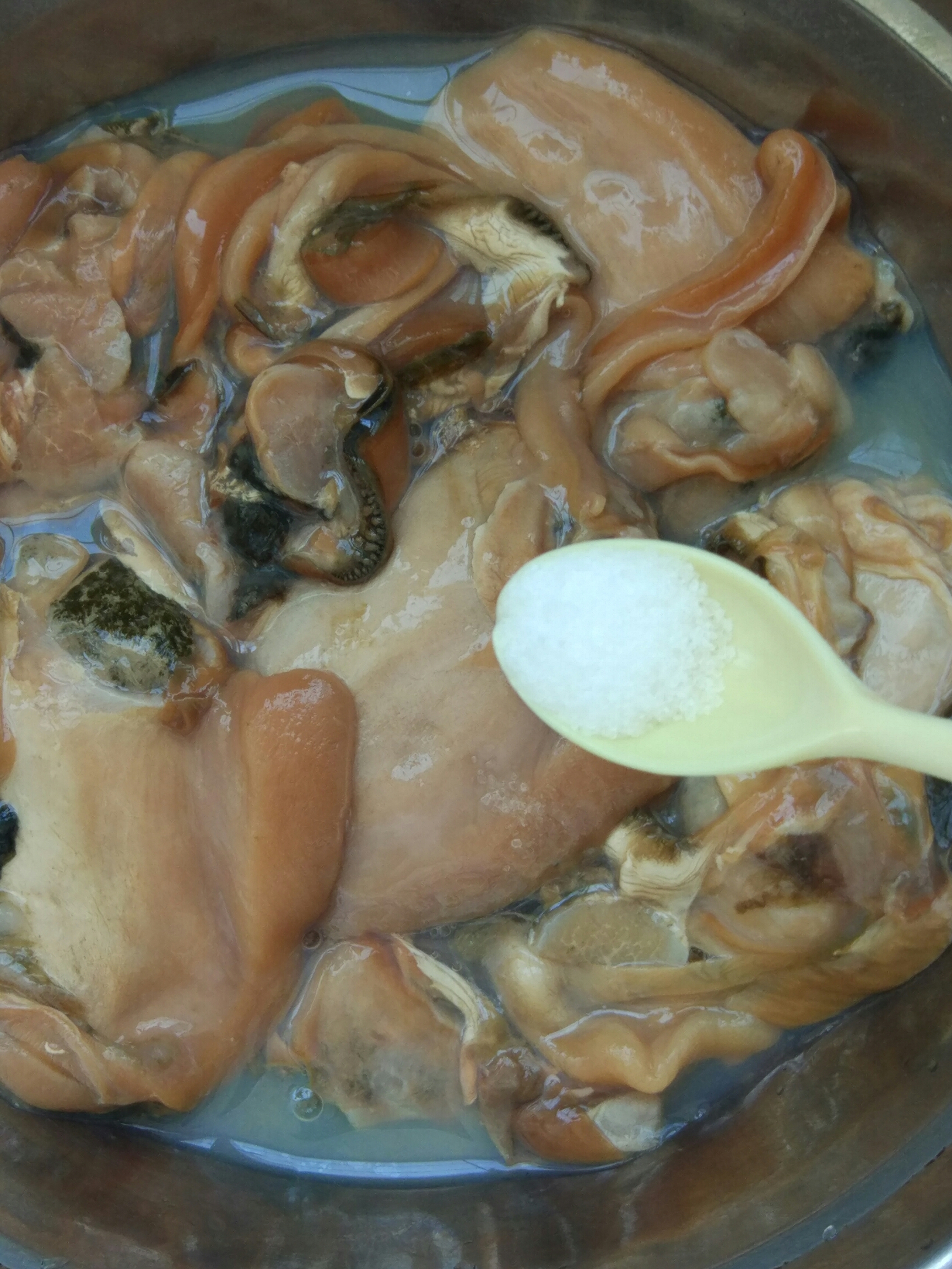 河蚌肉燒青菜薹的做法 步骤3