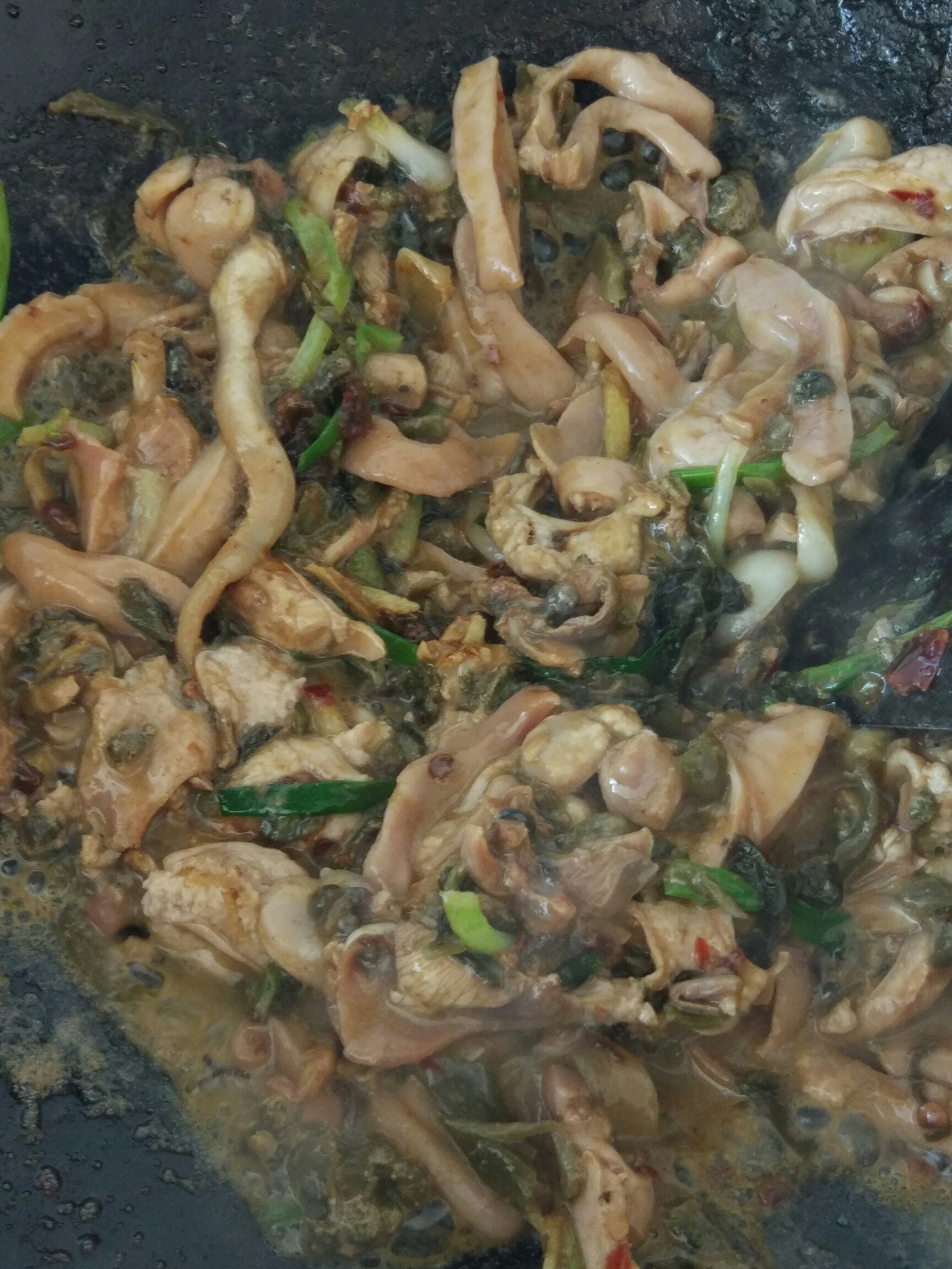河蚌肉燒青菜薹的做法 步骤8