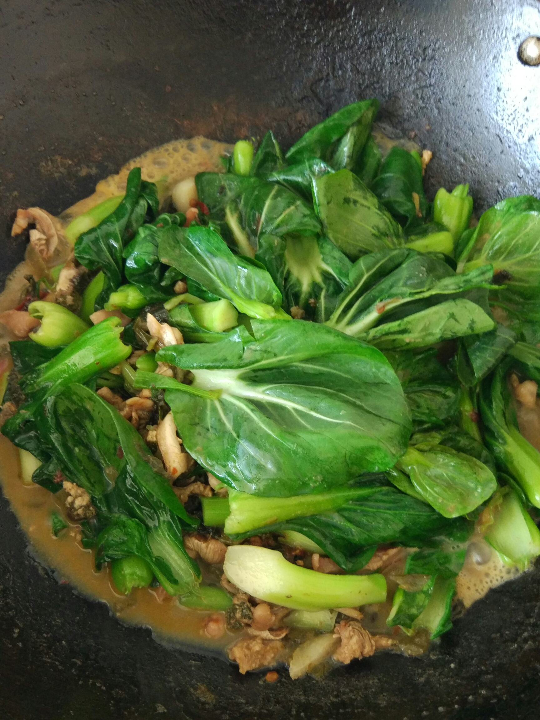 河蚌肉燒青菜薹的做法 步骤9