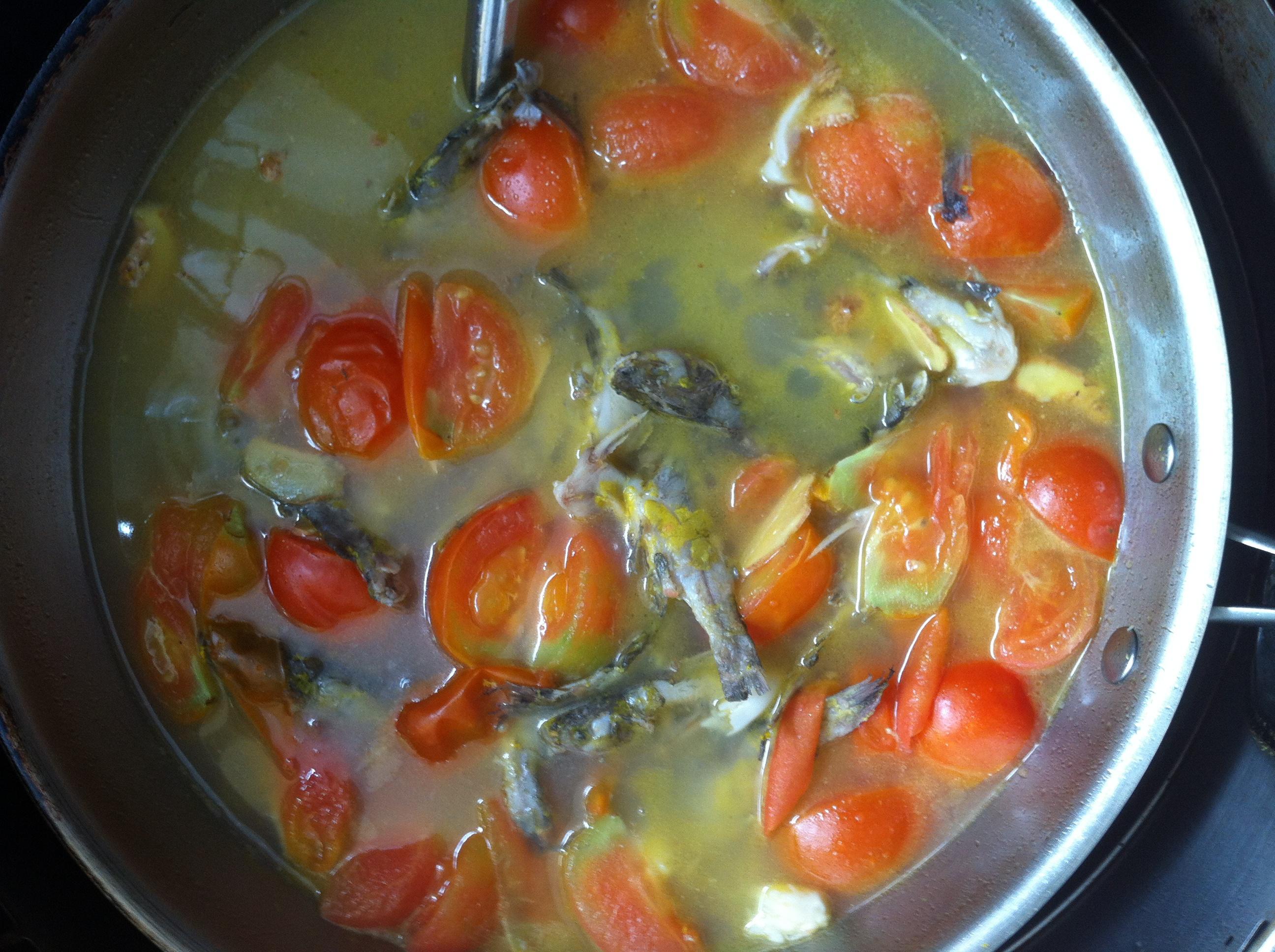 營養美味的西紅柿煎蛋煮黃顙魚的做法 步骤3