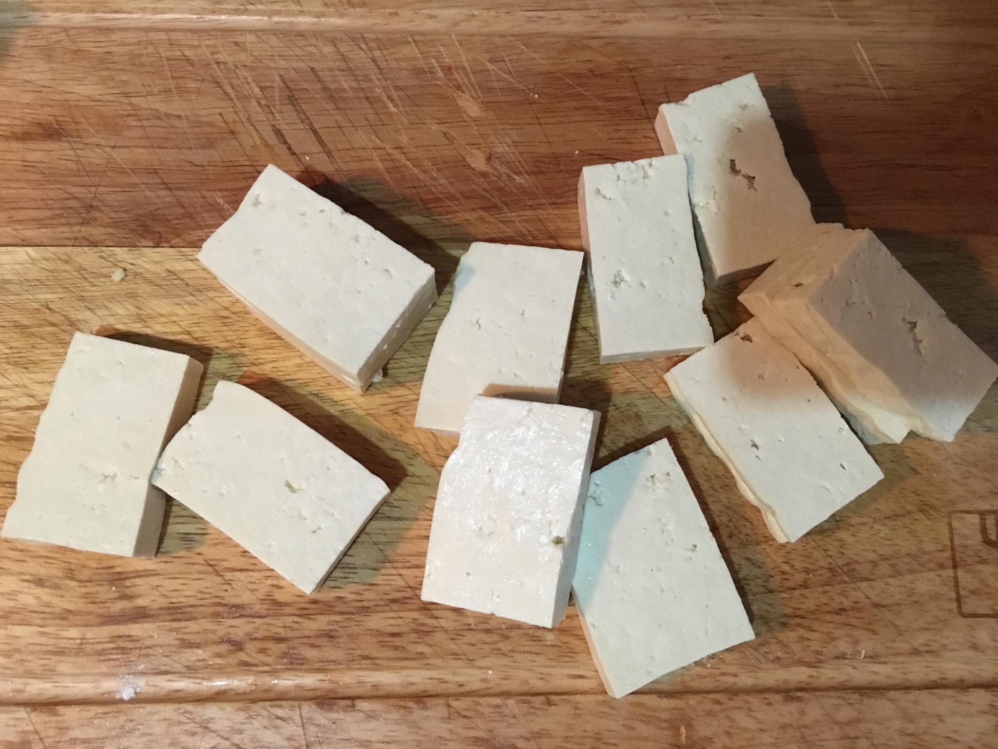 鹽煎老豆腐（蘸醬油）的做法 步骤2