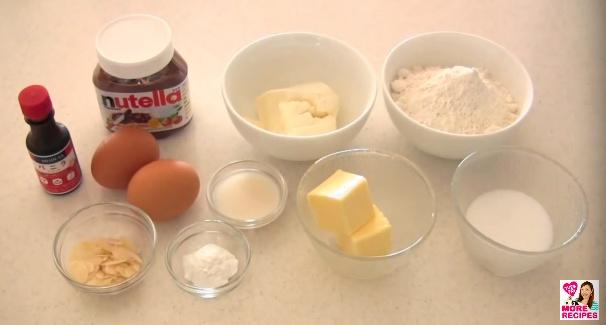 Nutella漩渦奶油乳酪磅蛋糕的做法 步骤1
