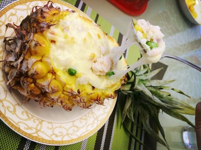 馬蘇裏拉芝士奶油菠蘿焗飯的做法 步骤9