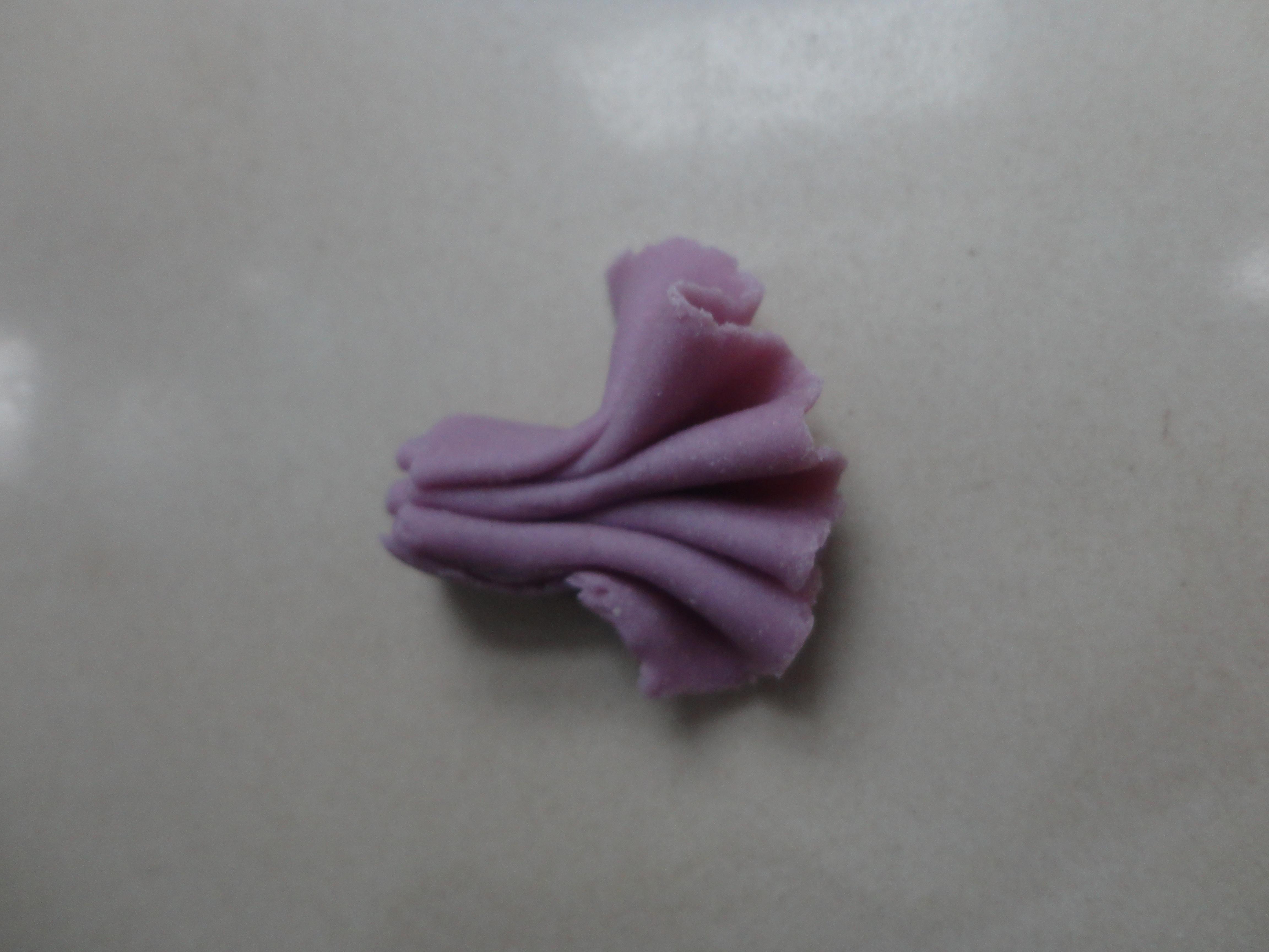 麪粉手工之紫薯花的做法 步骤5