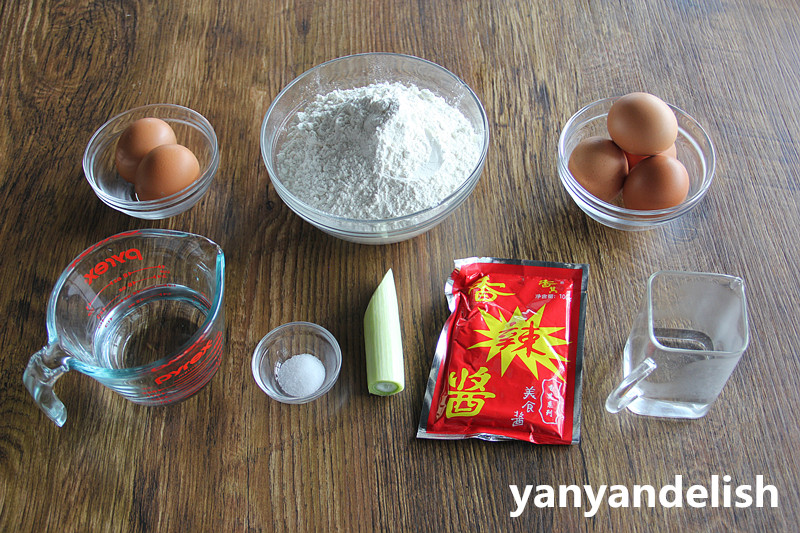 手擀麪配雞蛋醬Hand Make Noodles With Egg Sauce的做法 步骤1
