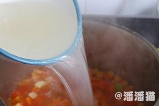 蔬菜意麪濃湯的做法 步骤5