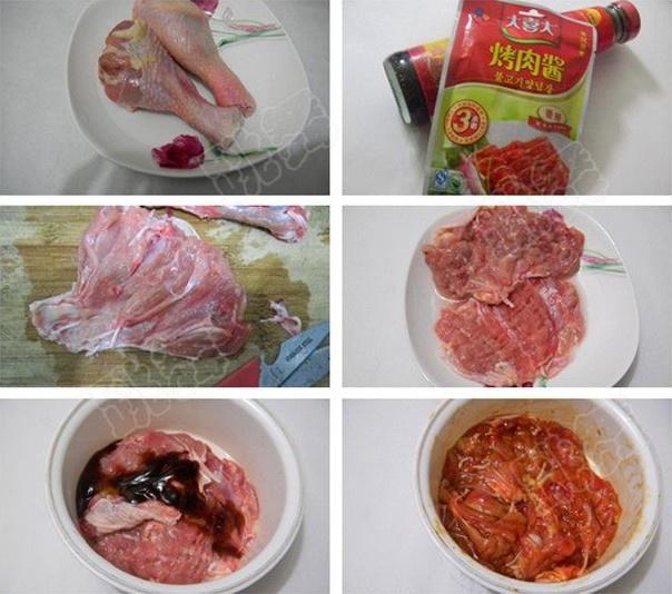 香菇糯米雞肉卷的做法 步骤1