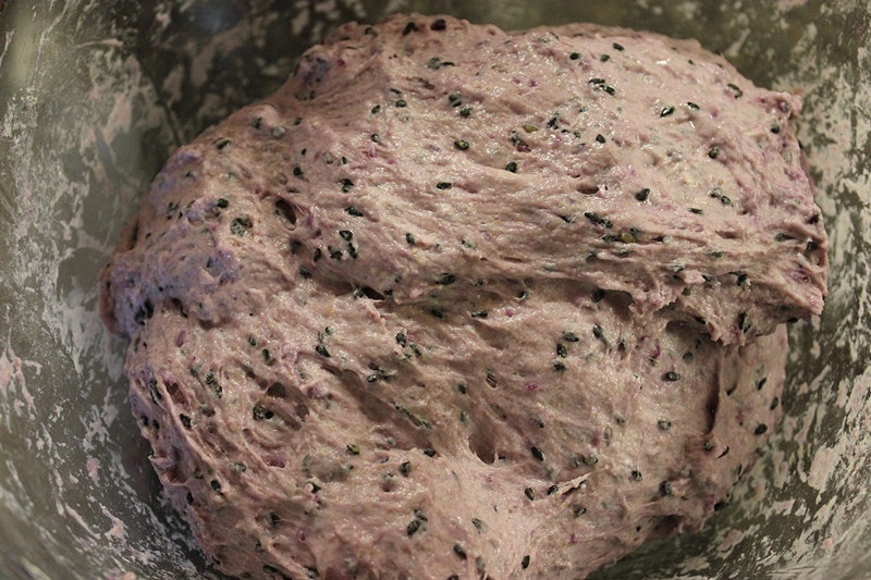 紫薯黑芝麻天然酵種歐包的做法 步骤8