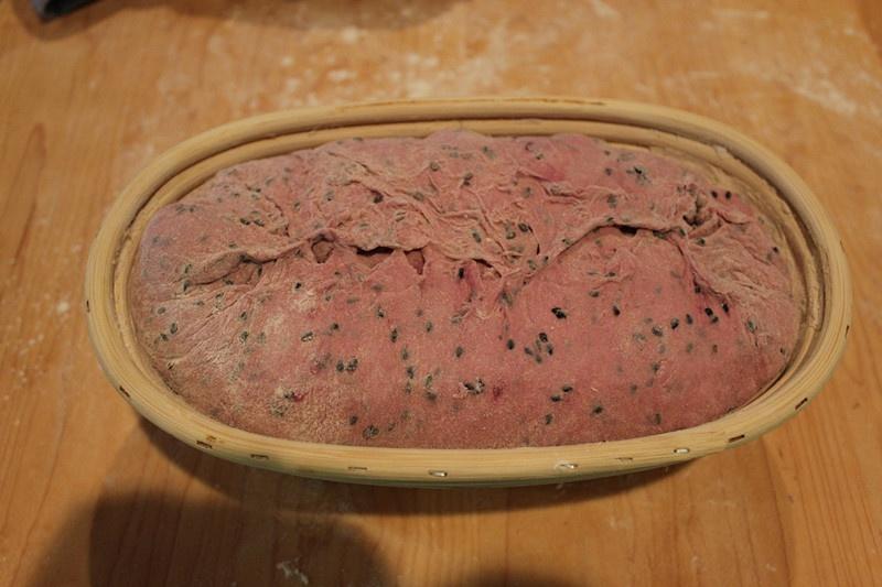 紫薯黑芝麻天然酵種歐包的做法 步骤12