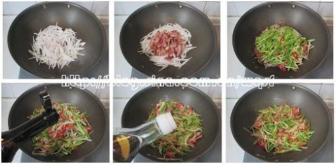臘肉尖椒炒洋蔥的做法 步骤2